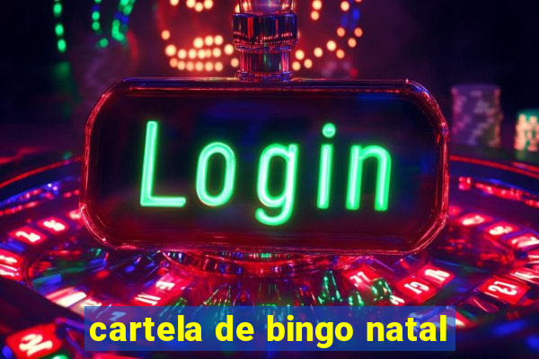 cartela de bingo natal